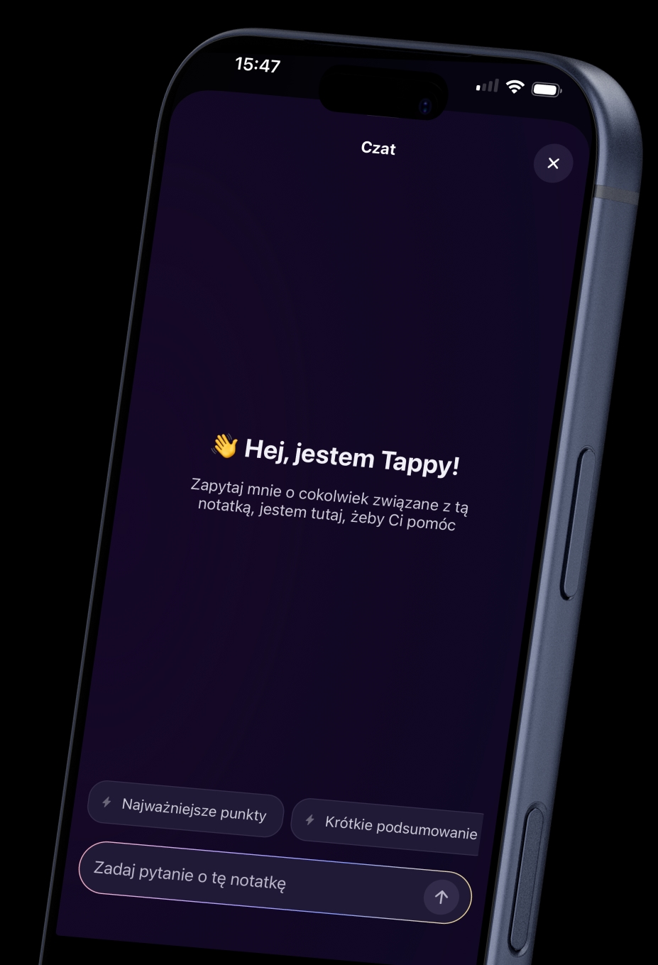 Tappy chat interface